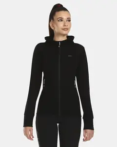 Dámský merino svetr s kapucí kilpi wolie-w černá 40