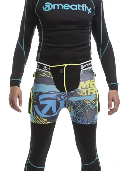 Meatfly chránič kostrče Meafly Norris Blue/Green | Žlutá | Velikost L