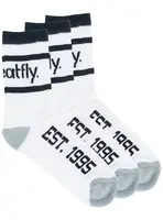 Meatfly ponožky Long Triple Pack White | Bílá | Velikost S