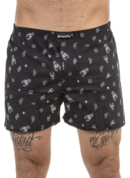 Meatfly pánské trenýrky Agostino Double Pack A - Sanchez | Černá | Velikost S