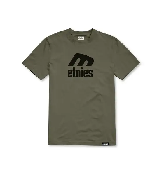 Etnies pánské triko Icon E Ss Tee Military | Zelená | Velikost XL