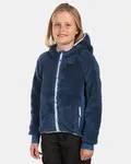 Dětská chlupatá mikina s kapucí kilpi norka-jg tmavě modrá 146
