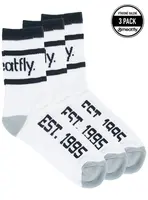 Unisex ponožky meatfly long triple pack bílá l