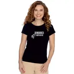 Dámské tričko bushman demokracie černá l