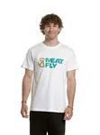 Meatfly pánské tričko Revital White | Bílá | Velikost S | 100% bavlna