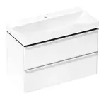 Hansgrohe Xelu Q - Skrinka s umývadlom, 63x98x50 cm, 2 zásuvky, lesklá biela/chróm 54383000