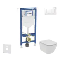 Geberit Duofix - Set predstenovej inštalácie, klozetu a dosky Ideal Standard Tesi, tlačidla Sigma30, Rimless, SoftClose, biela/chróm SANI11CD3106