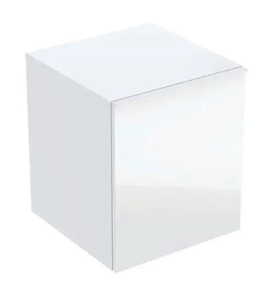 Geberit Acanto - Bočná skrinka 45x52x48 cm, 1 zásuvka, sklo/biela 503.010.01.2