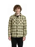 Meatfly pánská košile Kurt Green / Beige | Zelená | Velikost XL