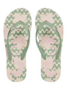 Roxy dámské žabky Tahiti VII Green / Pink | Zelená | Velikost 8 US