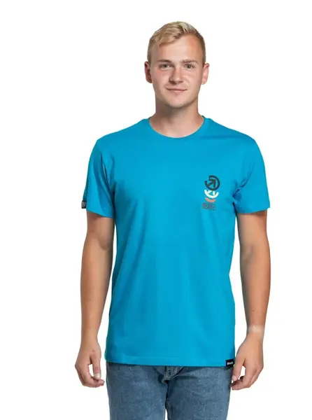 Meatfly pánské tričko Phase Ocean Blue | Modrá | Velikost S | 100% bavlna