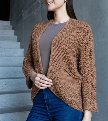 Gemre Dark Beige Nira Wrap Cardigan