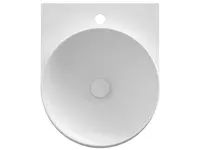 Ravak Yard - Umývadielko, 41x50 cm, bez prepadu, otvor na batériu, matná biela XJX0E240001