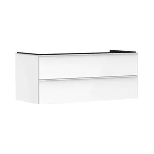 Hansgrohe Xelu Q - Umývadlová skrinka, 50x118x55 cm, 2 zásuvky, lesklá biela/matná biela 54082700