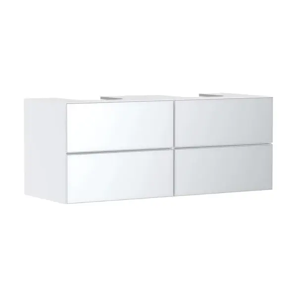 Hansgrohe Xevolos E - Umývadlová skrinka 137x56x55 cm, 4 zásuvky, matná biela/metalická biela 54196320