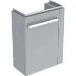 Geberit Selnova Compact - Umývadlová skrinka, 45x25x60 cm, 1 dvierka, pánty vľavo, svetlosivá 501.497.00.1