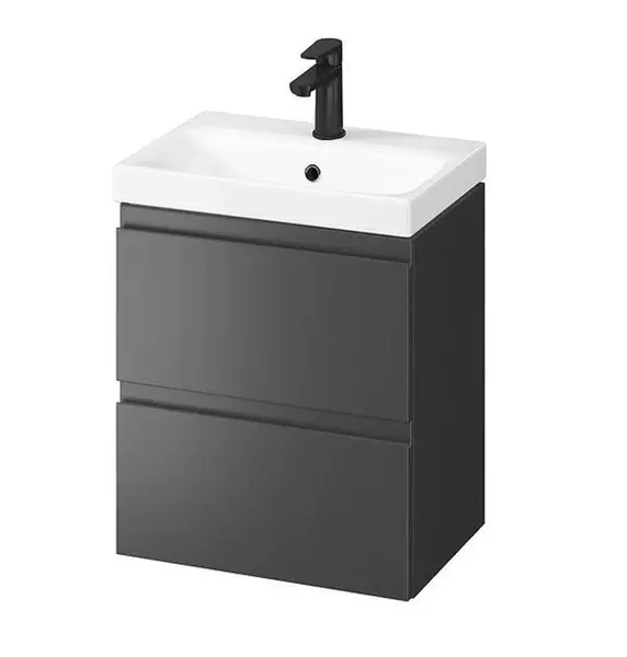 Cersanit Moduo - Umyvadlová skříňka, 57x49x40cm, 2 zásuvky, antracit S590-079