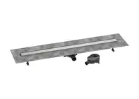 Hansgrohe RainDrain Go - Sprchový žlab 120 cm s oboustranným roštem, pro vložení dlažby, kartáčovaná nerezová ocel 56276800