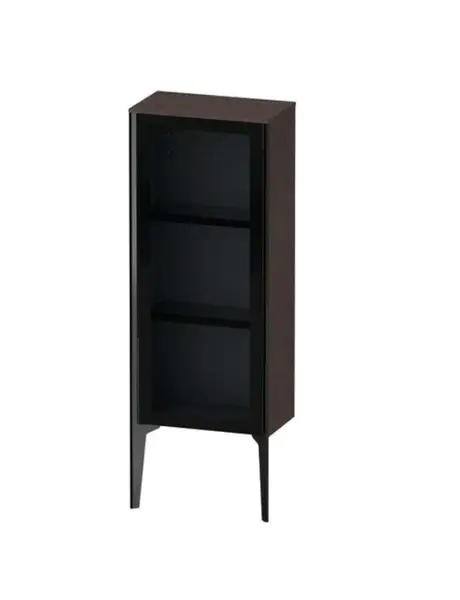 Duravit Xviu - Skříňka 89x40x24 cm, 1 dvířka, panty vpravo, sklo/tmavý dub XV1360RB272