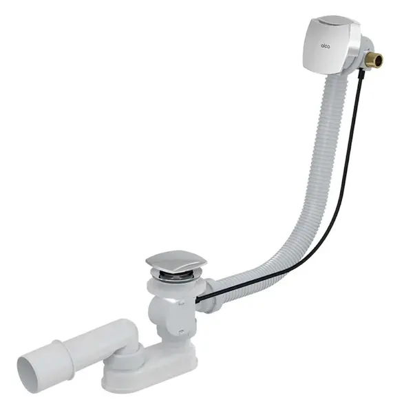 Alcadrain Odtokové súpravy - Vaňová odtoková a prepadová súprava s napúšťaním, dĺžka 800 mm, chróm A564CRM3-80