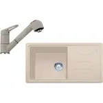 Franke Sety - Kuchyňský set G122, fragranitový dřez BSG 611-78/39 + baterie FC 9547.082, sahara 114.0441.183