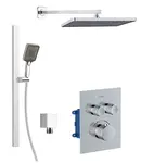 kielle Arkas I - Termostatická batéria pod omietku, na 2 spotrebiče, s príslušenstvom a telesom, chróm 20627SPT30