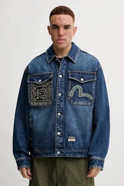 Rifľová bunda Evisu Sheridan Daicock Printed