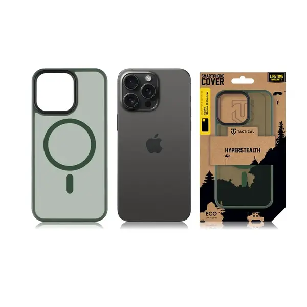 Zadní kryt Tactical MagForce Hyperstealth pro Apple iPhone 15 Pro Max, forest green