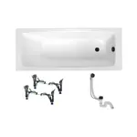 Obdĺžniková vaňa SAT Feel 170x75 cm smaltovaná oceľ ľavá aj pravá SATBVFEEL170756