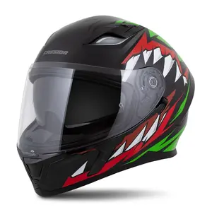 Moto přilba Cassida Orbit StriX červená/zelená/šedá/bílá/černá XS (53-54)