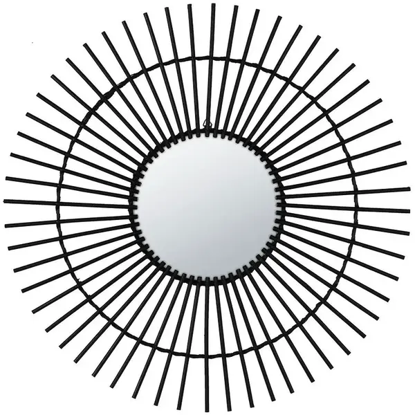 Nástěnné zrcadlo Birma pr. 50 cm černé