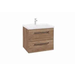 Skříňka s umyvadlem Dami 60 tabákový dub