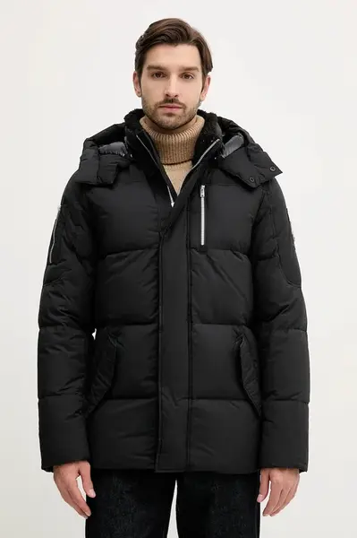 Péřová bunda MOOSE KNUCKLES EVEREST černá barva, zimní, M35MJ146