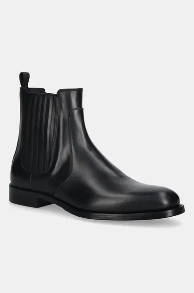 Kožené kotníkové boty Baldinini pánské, černá barva, U6B014P1VITE