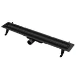 Liniové odvodnění sprchový žlab Duplex  cèrné ABS+Inox 600