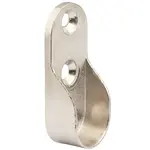 Držák oválné šatní tyče 30x15mm, poniklovaný, 2 ks