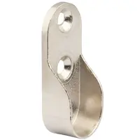 Držák oválné šatní tyče 30x15mm, poniklovaný, 2 ks