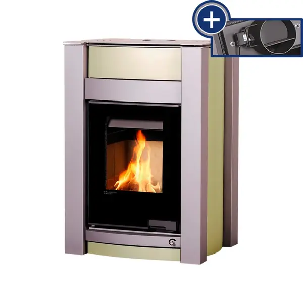 Kachle s výmenníkom AQUAFLAM VARIO KALMAR 11/5kW olivová, elektronická regulácia FLHSF34-057