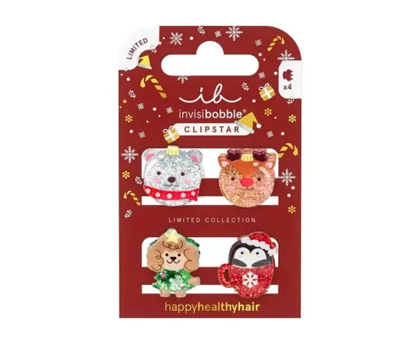 Dětské veselé skřipečky do vlasů Invisibobble Clipstar Sparkle in a Cup - 4 ks + dárek zdarma