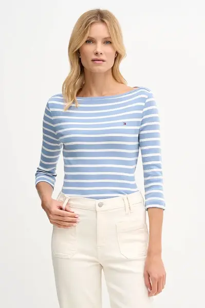 Bavlněné tričko s dlouhým rukávem Tommy Hilfiger