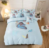 Bavlnené obliečky LIETAJÚCE MOTÝLE modré