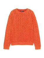 Pull&Bear Sveter 'PREPPY QUEENS'  oranžová