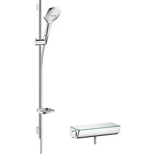 Hansgrohe Raindance Select E sprchový systém na stěnu s termostatickou batériou chróm 27039000