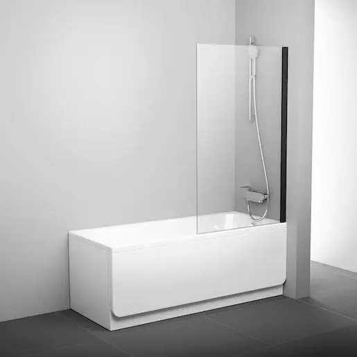 Ravak Pivot vanová zástěna 140x80 cm černá 79840300z1 PVS180TBL