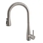 RAV SLEZÁK Seina drezová batéria s vyťahovacou spŕškou, 2 prúdy nerez SE910.0IN