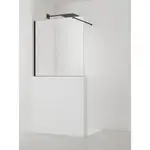 Sprchová zástěna SAT Walk-in 110x100 cm na nižšiu priečku čierna SATBWIS110PRC