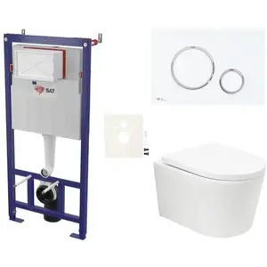 Závesný WC set do ľahkých stien / predstenová SAT BREVIS SIKOSSBRTOR76K
