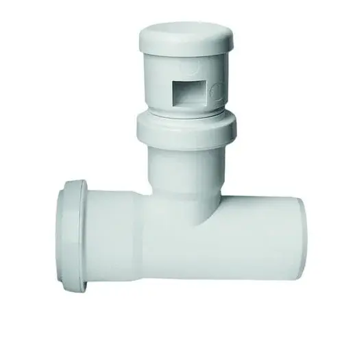 Odvzdušňovacia hlavica DN40 Plast Brno biely polypropylén AVPO440