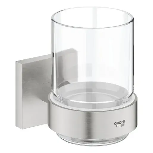 GROHE Start Cube Accessories sklo s držiakom supersteel 41097DC0