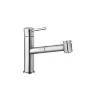 Kludi STEEL drezová batéria s vyťahovacou sprškou kartáčovaná oceľ 44851F860